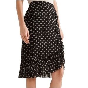 Tory Burch Black and White Patterned Skirt NWT